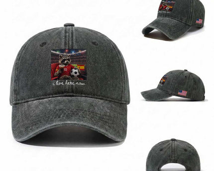 Espana Spain Soccer Football Fan Spanish Flag Washed Cotton Baseball Cap