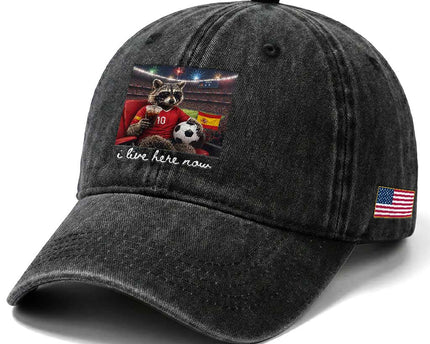 Espana Spain Soccer Football Fan Spanish Flag Washed Cotton Baseball Cap