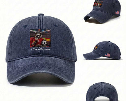 Espana Spain Soccer Football Fan Spanish Flag Washed Cotton Baseball Cap