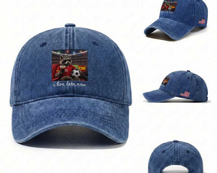 Espana Spain Soccer Football Fan Spanish Flag Washed Cotton Baseball Cap