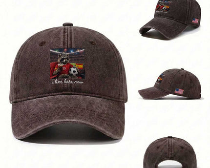 Espana Spain Soccer Football Fan Spanish Flag Washed Cotton Baseball Cap