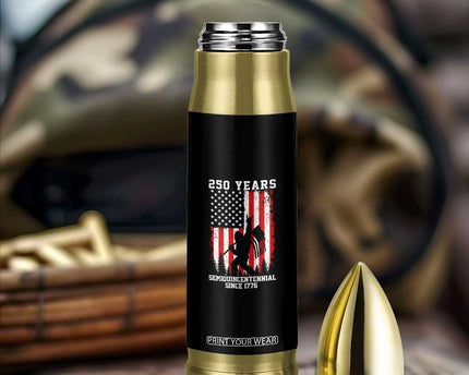 250th Anniversary USA Bullet Tumbler Bigfoot Patriotic American USA Flag