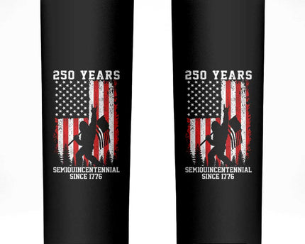 250th Anniversary USA Skinny Tumbler Bigfoot Patriotic American USA Flag