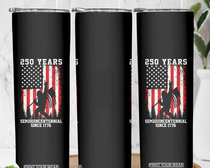 250th Anniversary USA Skinny Tumbler Bigfoot Patriotic American USA Flag