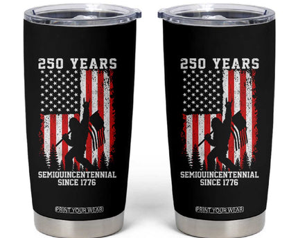 250th Anniversary USA Tumbler Cup Bigfoot Patriotic American USA Flag