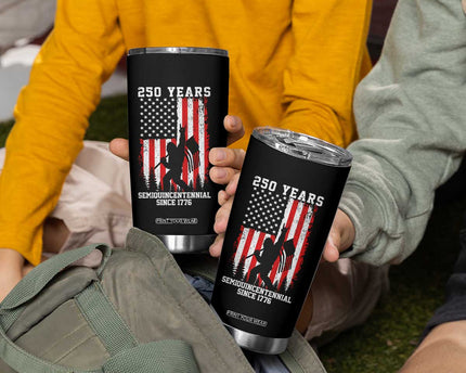 250th Anniversary USA Tumbler Cup Bigfoot Patriotic American USA Flag