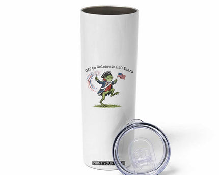 250th Anniversary USA Skinny Tumbler Funny Patriotic Frog USA Independence Day