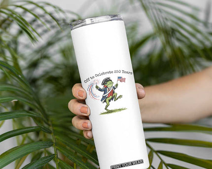 250th Anniversary USA Skinny Tumbler Funny Patriotic Frog USA Independence Day