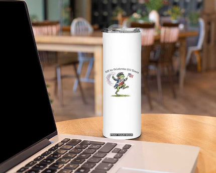 250th Anniversary USA Skinny Tumbler Funny Patriotic Frog USA Independence Day