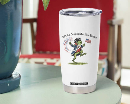 250th Anniversary USA Tumbler Cup Funny Patriotic Frog USA Independence Day