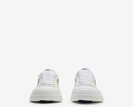 Men’s Burberry Leather Check Terrace White Sneakers
