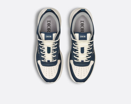Men's Dior B25 Runner Navy Blue Cream Sneakers