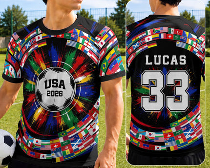 National Soccer Jersey with Name & Number - Custom Soccer Gifts