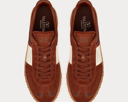 Men's Valentino Garavani Upvillage Low-Top Chocolate Sneakers