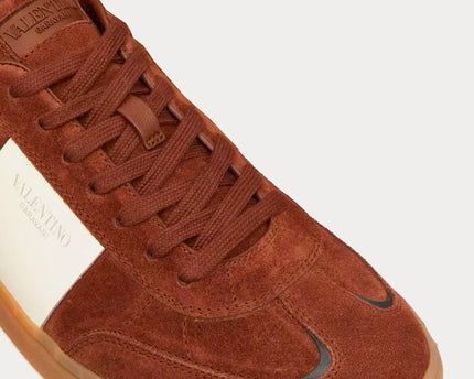 Men's Valentino Garavani Upvillage Low-Top Chocolate Sneakers