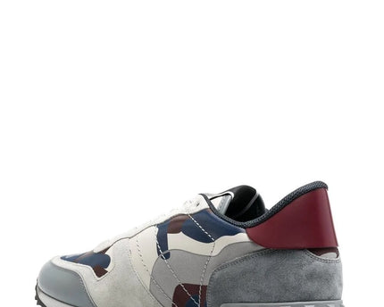 Men's Valentino Camo Rock Runners Grey Sneakers