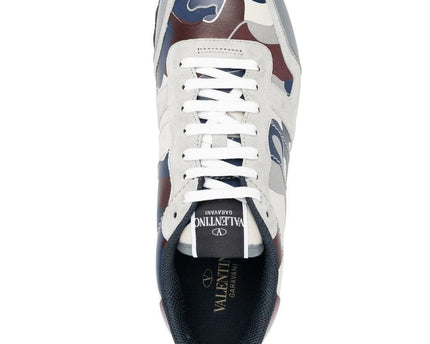 Men's Valentino Camo Rock Runners Grey Sneakers