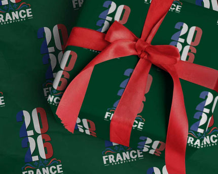 Vintage France Soccer Fan Wrapping Paper Roll French Football Pride 2026