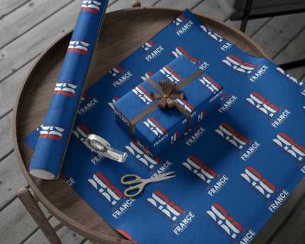 Vintage France Soccer Fan Wrapping Paper Roll French Football Pride 2026
