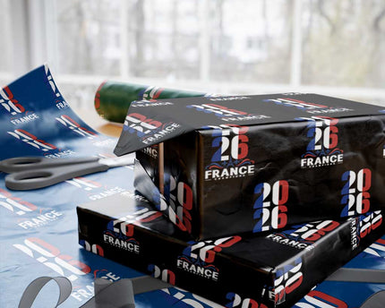 Vintage France Soccer Fan Wrapping Paper Roll French Football Pride 2026
