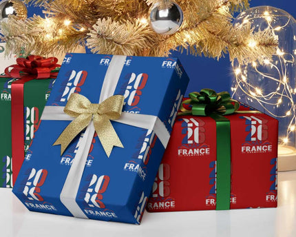 Vintage France Soccer Fan Wrapping Paper Roll French Football Pride 2026