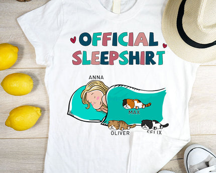 Cat Official Sleepshirt - Personalized Custom Unisex T-shirt