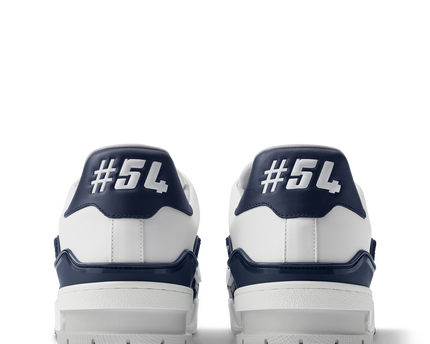 Men's Louis Vuitton Trainer White Navy Sneakers