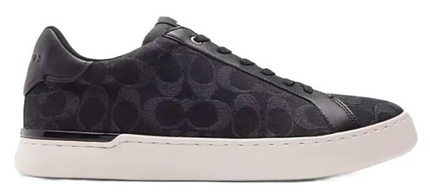 Men's Clip Low Top Black Denim Sneakers