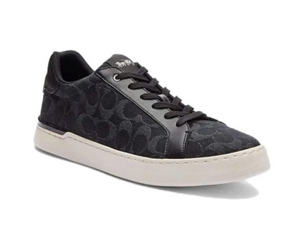 Men's Clip Low Top Black Denim Sneakers